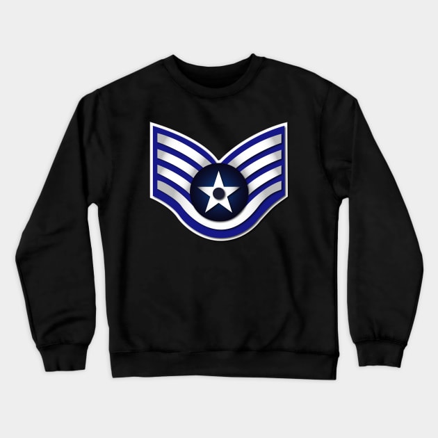 USAF - Staff Sergeant (E5) - No Text Crewneck Sweatshirt by twix123844